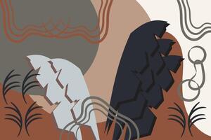 Abstract Desert Mirage vector