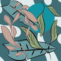 Abstract Botanical Composition vector
