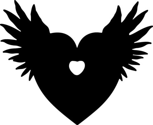 heart with wings clip art