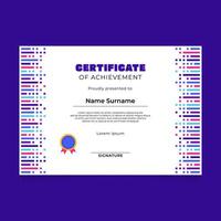 Abstract Geometric Horizontal Bar Certificate Design vector