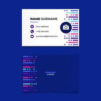 Abstract Geometric Bar Name Card Design vector