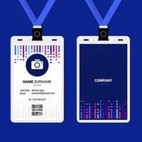 Abstract Geometric Bar ID Card Design vector