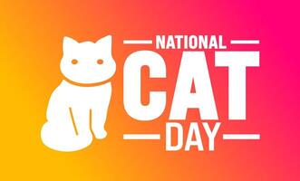National Cat Day background or banner design template is observed every year in November. Holiday concept. Template for card, poster, placard, template. vector