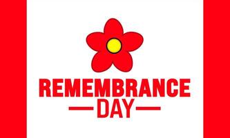 Remembrance Day background or banner design template is observed every year in November. Holiday concept. Template for card, poster, placard, template. vector