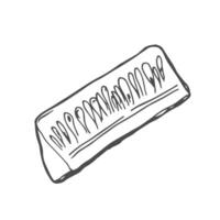 Hand drawn Cucumber Slices Sketch Illustration vector
