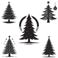 A simple yet elegant silhouette of a pine tree vector