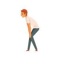 Smiling Man in Casual Clothes, Side View Illustration vector