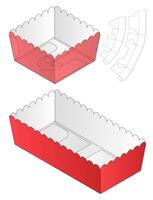 Bucket Box packaging die cut template design. 3d mock-up vector