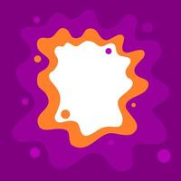 abstract liquid purple and orange frame Suitable for templates vector