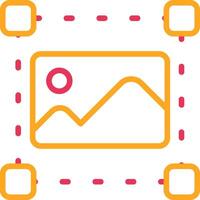 Image Line Two Color Icon vector