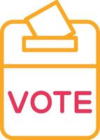 Voting Line Two Color Icon vector