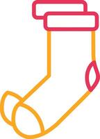Socks Line Two Color Icon vector