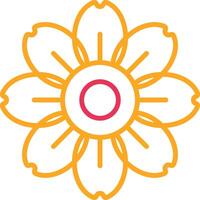 Alpine forget me not Line Two Color Icon vector