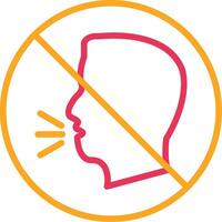 Inability To Speak Line Two Color Icon vector