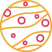 Mars Line Two Color Icon vector