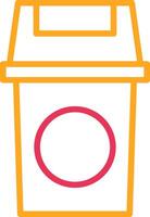 Recycle Bin Line Two Color Icon vector