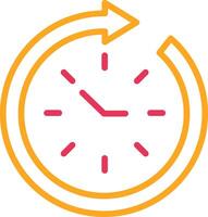 Time Management Line Two Color Icon vector