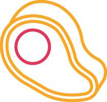 Steak Line Two Color Icon vector