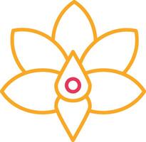 Orchid Line Two Color Icon vector