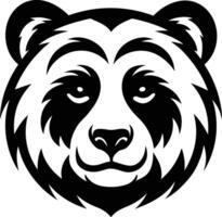 Charming Panda Head Silhouette Available on EPS File vector