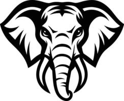 Majestic Elephant Head Silhouette Available on EPS File vector