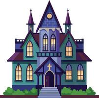 Mysterious Gothic House Available on EPS File vector
