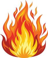 Stylized Fire Flames Available on EPS File vector