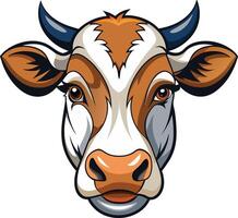 Elegant Cow Head Available on EPS File vector