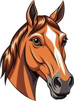 Noble Mustang Horse Head Available on EPS File vector