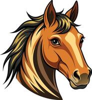 Graceful Horse Head Available on EPS File vector