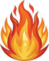 Dynamic Fire Flames Available on EPS File vector