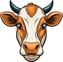 Charming Cow Head Available on EPS File vector