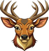 Stylized Deer Head Available on EPS File vector