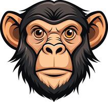 Majestic Chimpanzee Head Available on EPS File vector