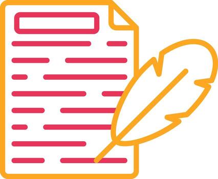 Write Line Two Color Icon vector