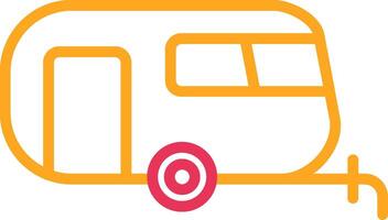 Carvan Line Two Color Icon vector