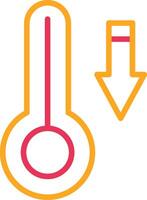Temperature Line Two Color Icon vector