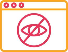 Eye Line Two Color Icon vector