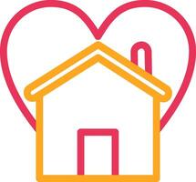 Stay Home Line Two Color Icon vector