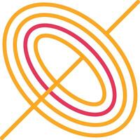 Black Hole Line Two Color Icon vector