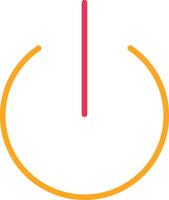 Turn On Line Two Color Icon vector
