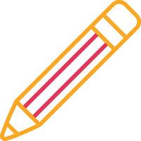 Pencil Line Two Color Icon vector