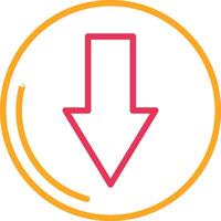 down arrow Line Two Color Icon vector