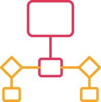 Flowchart Line Two Color Icon vector