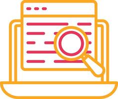 Search Data Line Two Color Icon vector