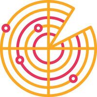 Radar Line Two Color Icon vector