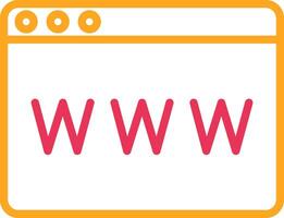 Www Line Two Color Icon vector