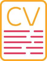 CV Line Two Color Icon vector