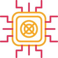 Gpu Mining Line Two Color Icon vector
