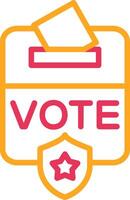 Voting Box Line Two Color Icon vector
